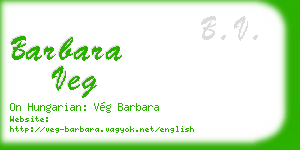 barbara veg business card