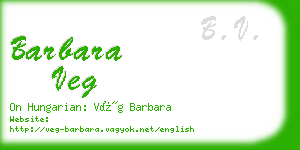 barbara veg business card